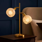 Dusklia - Laylah Glass Shade Table Lamp - Gold