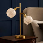 Dusklia - Laylah Glass Shade Table Lamp - Gold