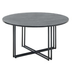 Dusklia - Leana Round Coffee Table - Dark Marble