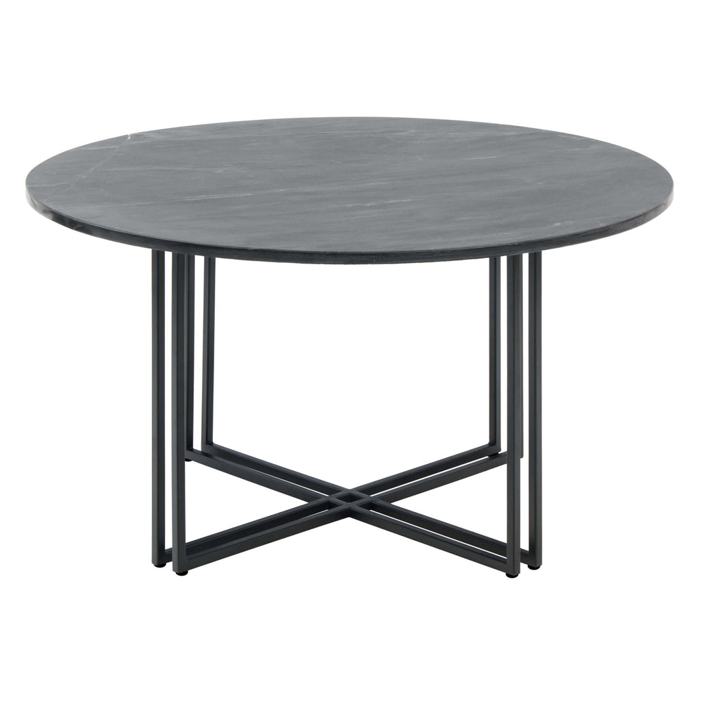 Dusklia - Leana Round Coffee Table - Dark Marble