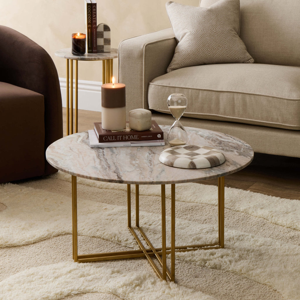 Dusklia - Leana Round Coffee Table - Marble