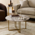 Dusklia - Leana Round Coffee Table - Marble