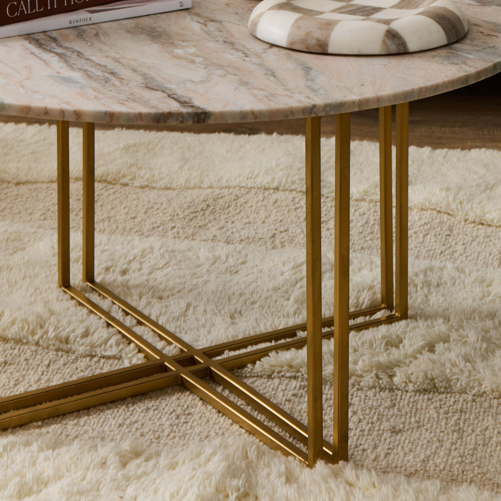 Dusklia - Leana Round Coffee Table - Marble