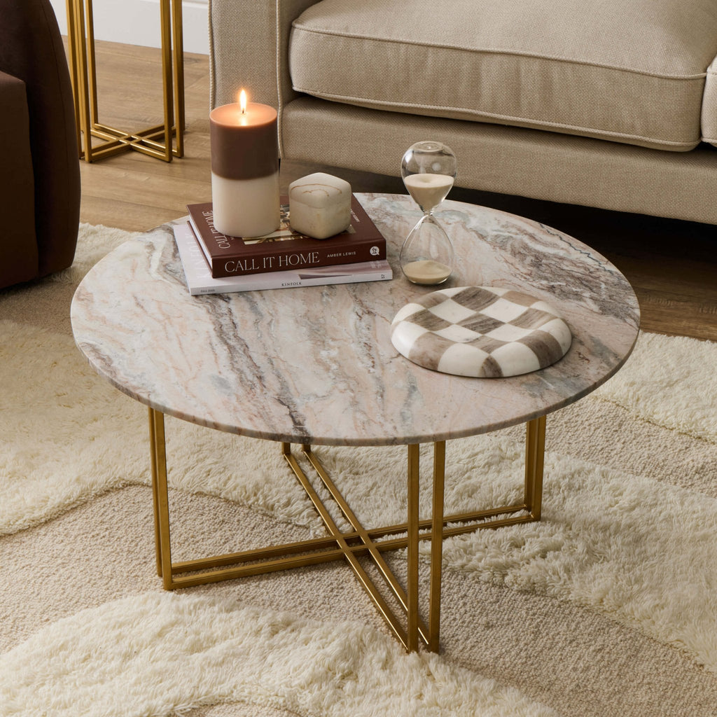 Dusklia - Leana Round Coffee Table - Marble