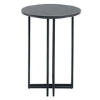 Dusklia - Leana Round Side Table - Dark Marble