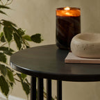 Dusklia - Leana Round Side Table - Dark Marble