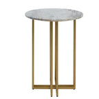 Dusklia - Leana Round Side Table - Marble
