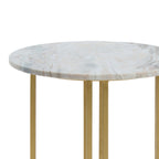 Dusklia - Leana Round Side Table - Marble