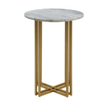 Dusklia - Leana Round Side Table - Marble