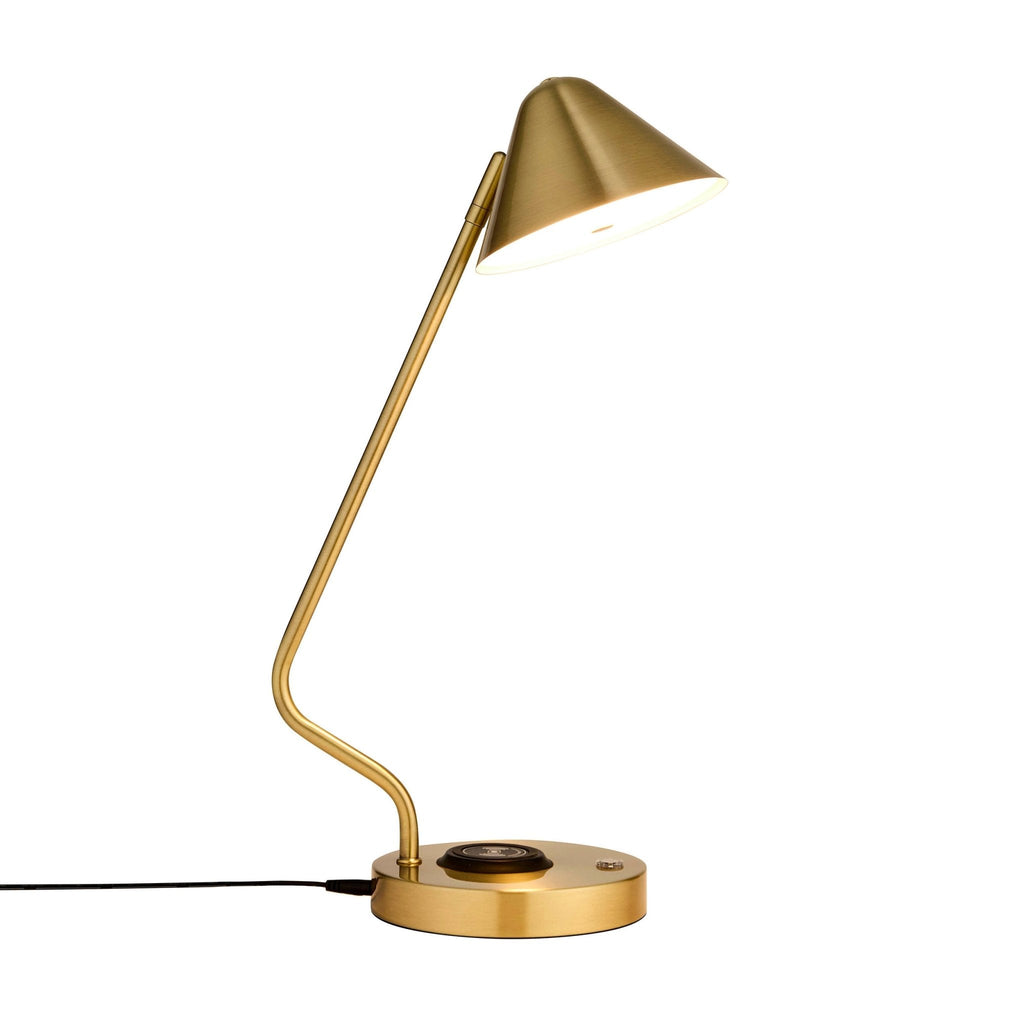 Dusklia - LED Desk Lamp with Phone Charging Station - Gold