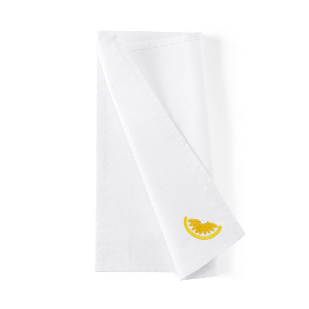 Dusklia - Lemons Embroidered Napkins - Set of 4