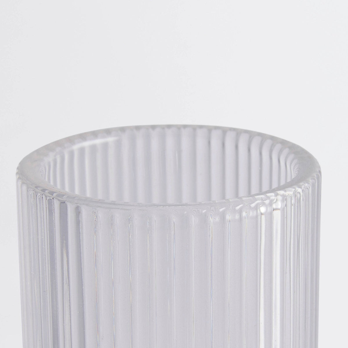 Dusklia - Lena Ribbed Glass Tumbler - Clear