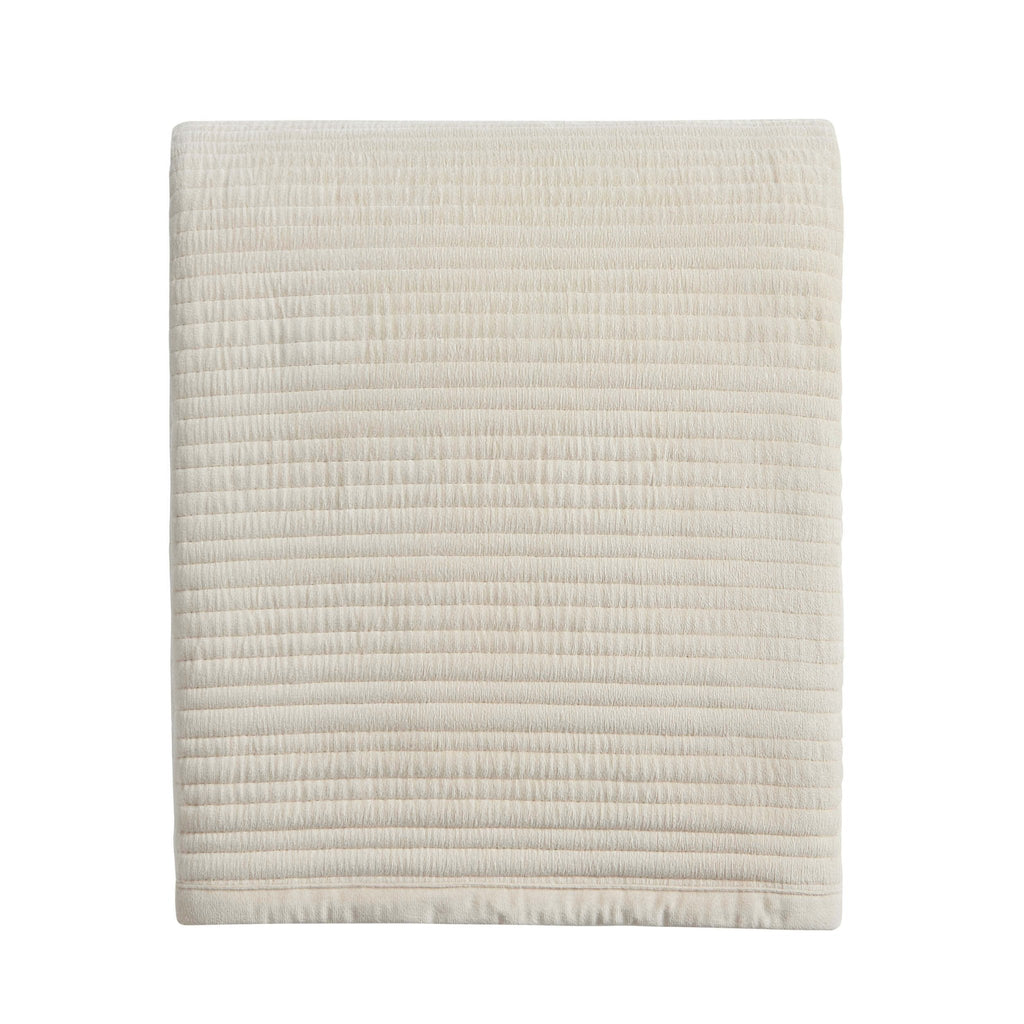 Dusklia - Leona Luxury Quilted Velvet Bedspread - Champagne