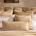 Dusklia - Leona Luxury Quilted Velvet Cushion Cover - Champagne