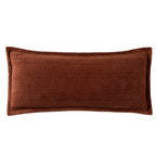 Dusklia - Leona Luxury Quilted Velvet Cushion Cover - Rust