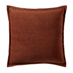 Dusklia - Leona Luxury Quilted Velvet Cushion Cover - Rust