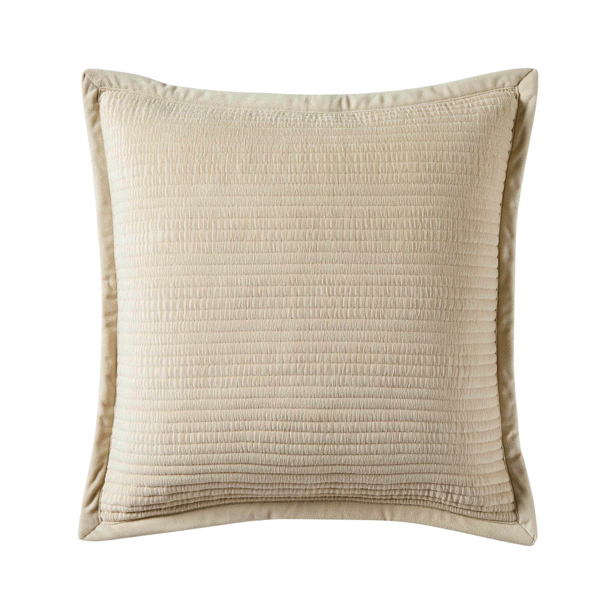 Dusklia - Leona Luxury Quilted Velvet Sofa Cushion Cover - Champagne