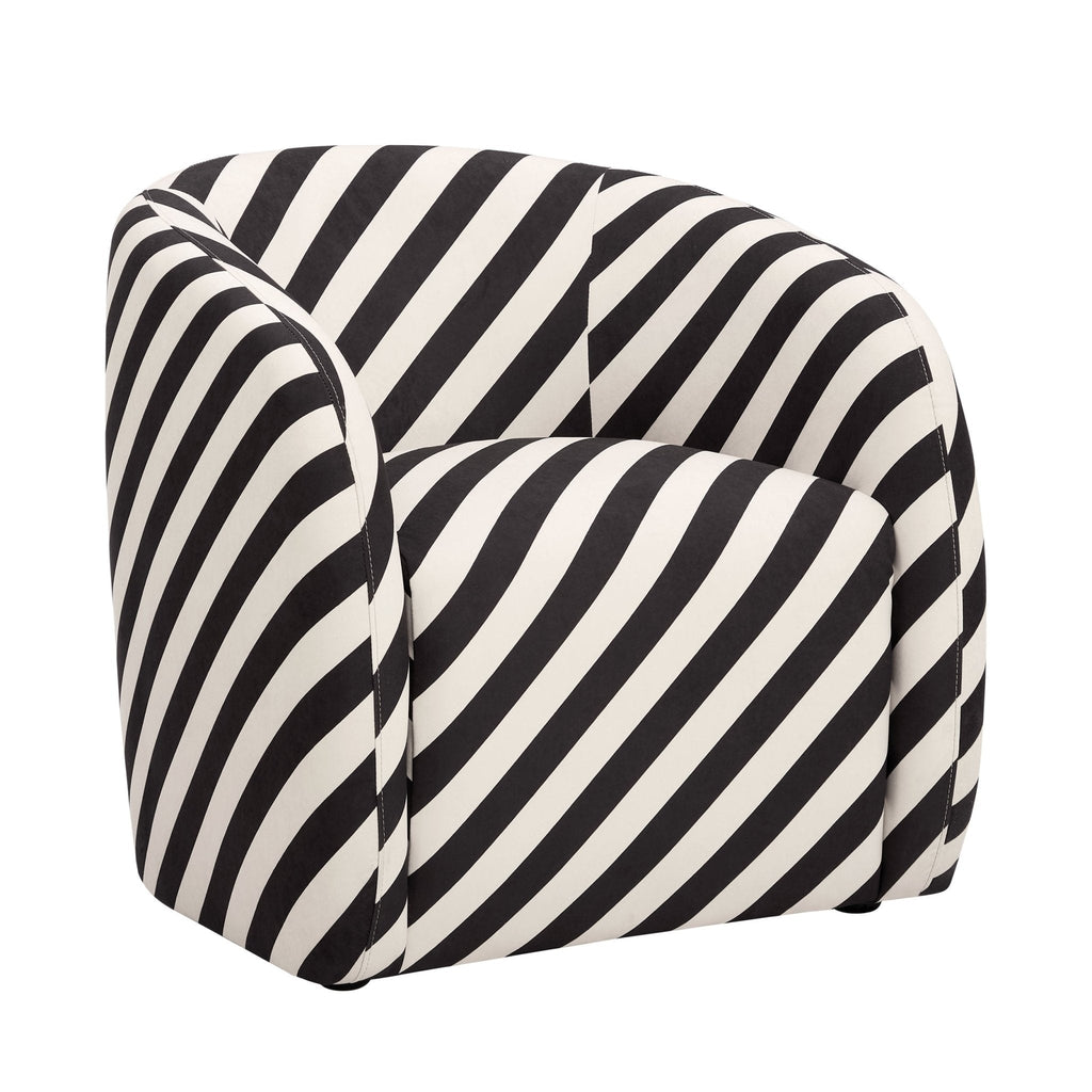 Dusklia - Liberty Accent Chair - Mono Stripe