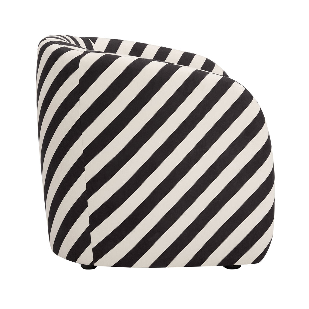 Dusklia - Liberty Accent Chair - Mono Stripe