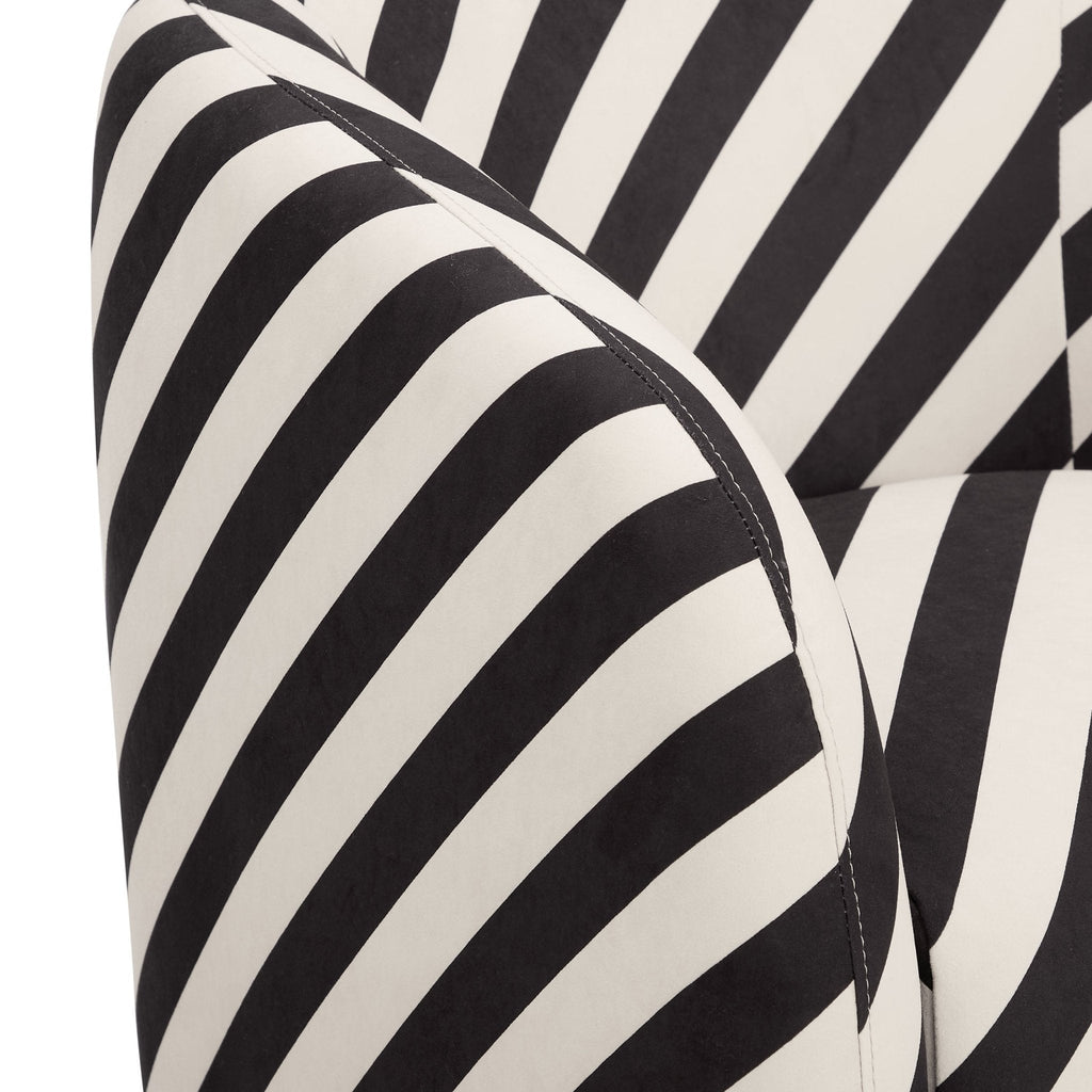 Dusklia - Liberty Accent Chair - Mono Stripe
