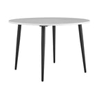 Dusklia - Lila Marble Effect 90cm Seater Dining Table - White