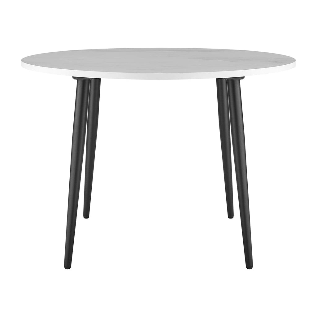 Dusklia - Lila Marble Effect 90cm Seater Dining Table - White