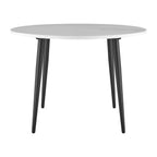 Dusklia - Lila Marble Effect 90cm Seater Dining Table - White