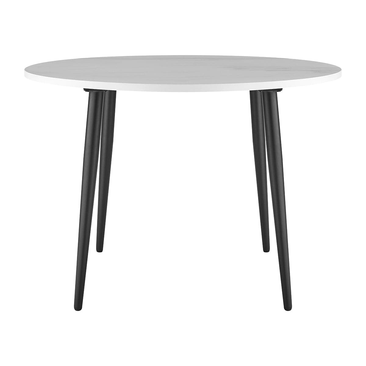 Dusklia - Lila Marble Effect 90cm Seater Dining Table - White