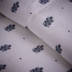 Dusklia - Lille Printed Muslin Duvet Cover & Pillowcase Set - Off White