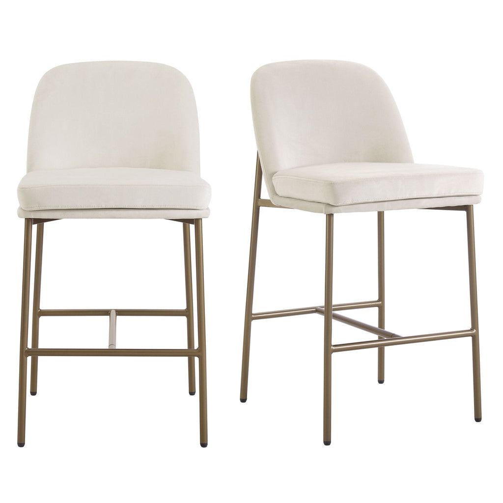 Dusklia - Lily Set of 2 Barstools - Ecru