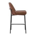 Dusklia - Lily Set of 2 Barstools - Faux Leather Tan