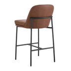 Dusklia - Lily Set of 2 Barstools - Faux Leather Tan