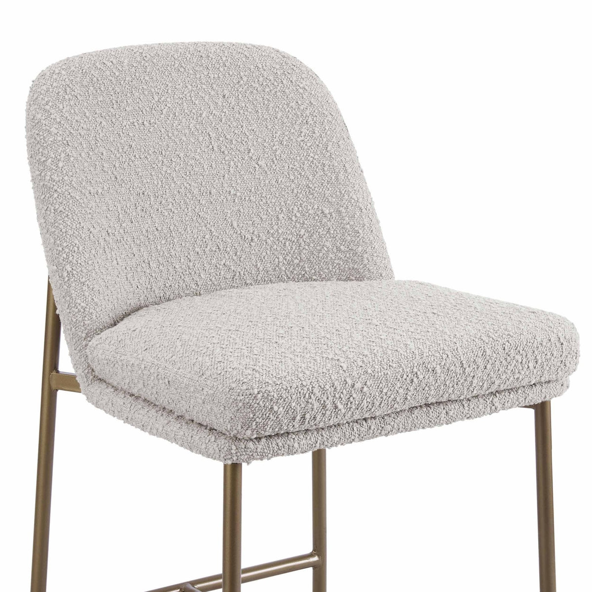 Dusklia - Lily Set of 2 Barstools - Taupe Boucle
