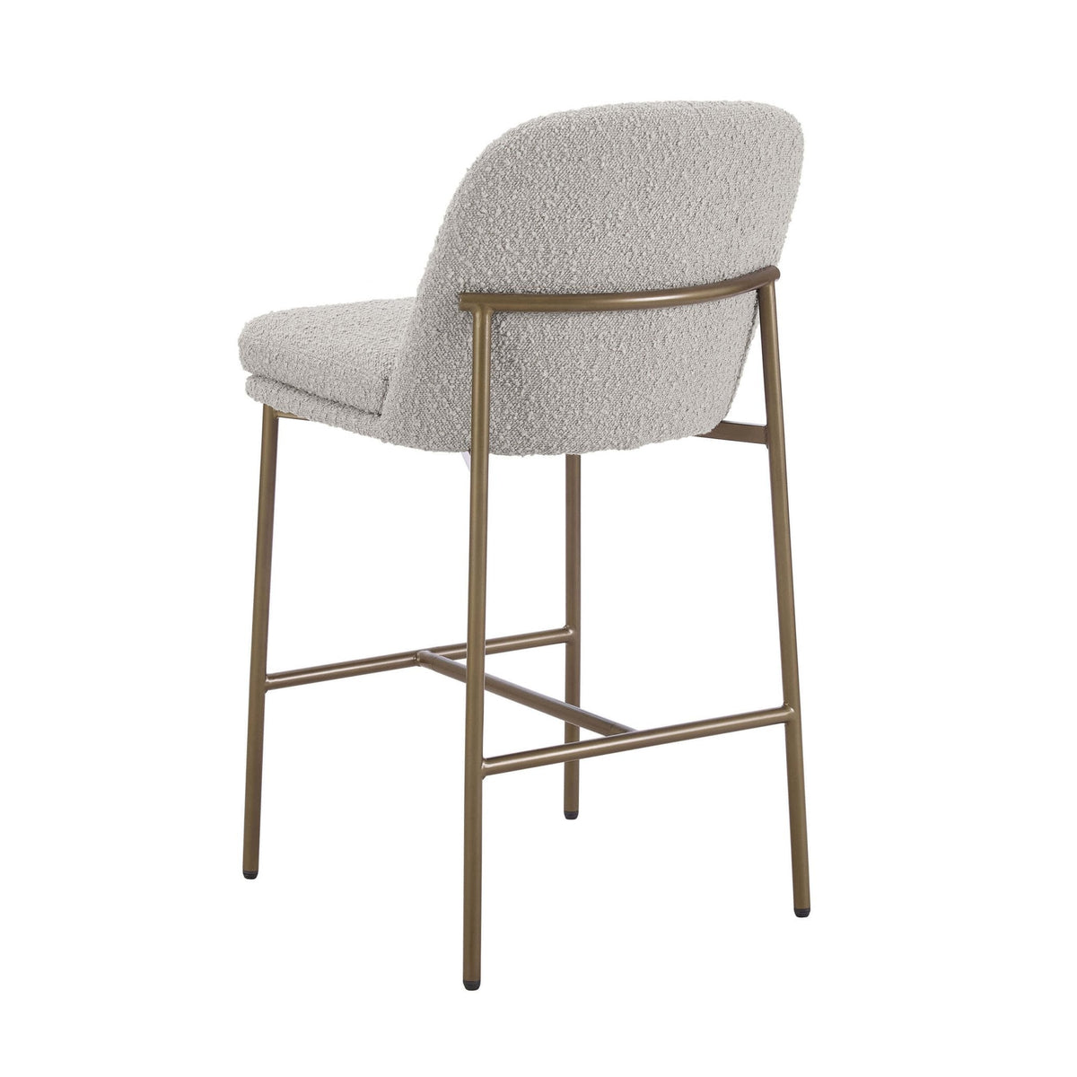 Dusklia - Lily Set of 2 Barstools - Taupe Boucle
