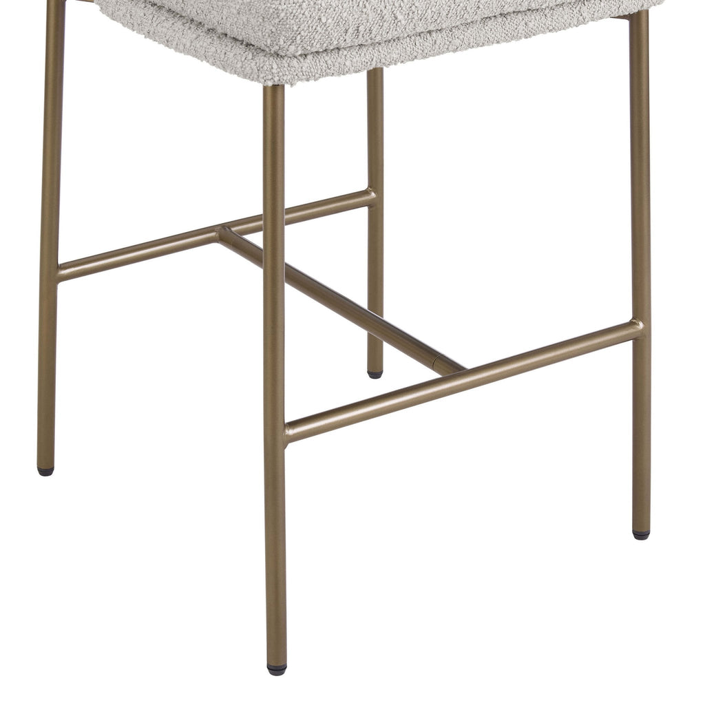 Dusklia - Lily Set of 2 Barstools - Taupe Boucle