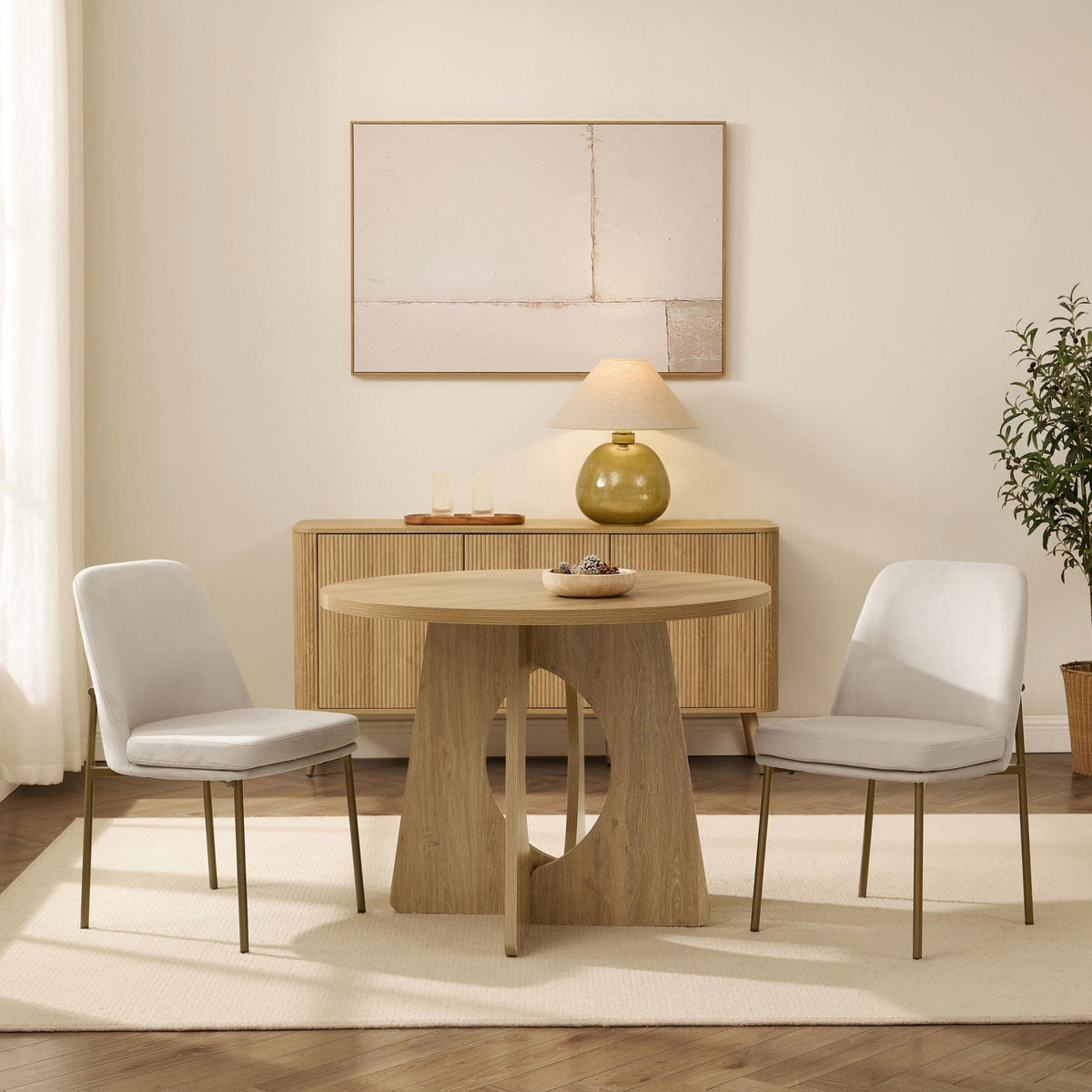 Dusklia - Lily Set of 2 Dining Chairs - Ecru