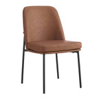 Dusklia - Lily Set of 2 Dining Chairs - Faux Leather Tan