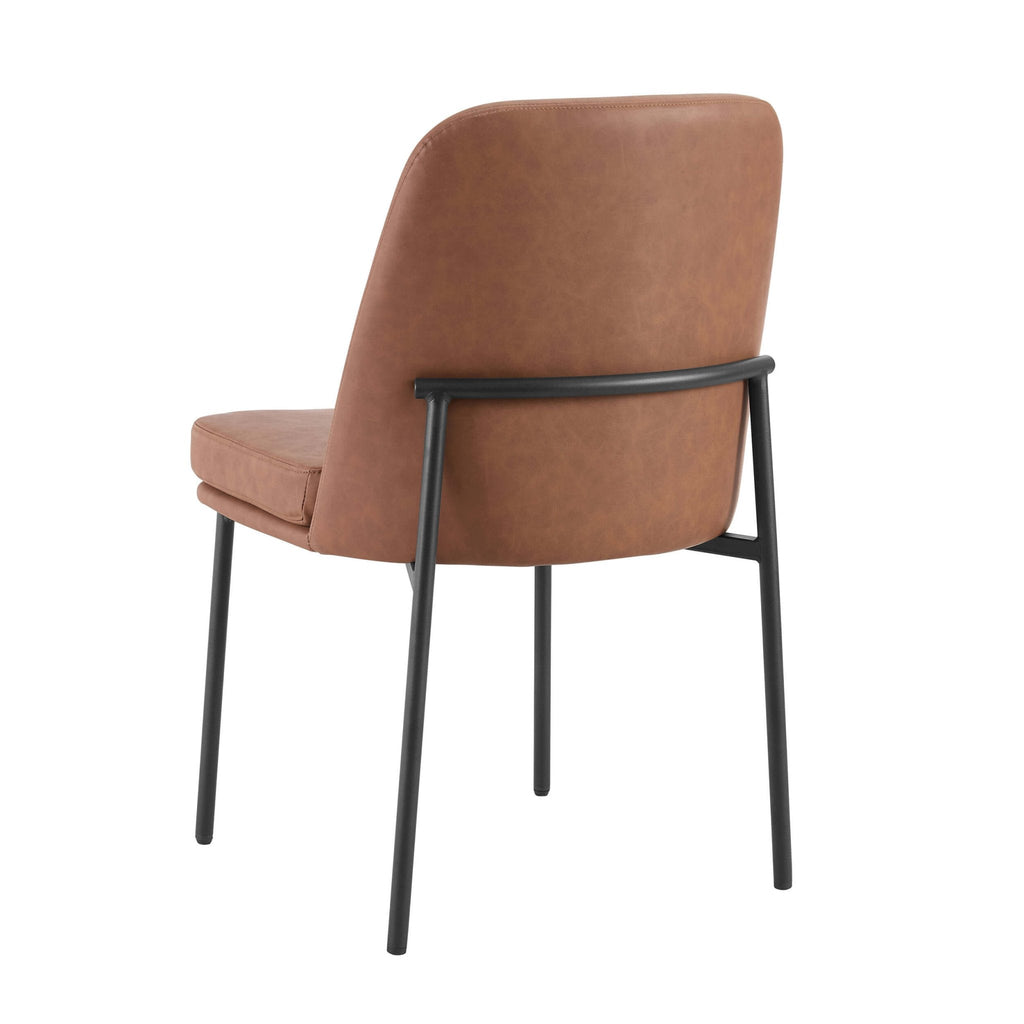 Dusklia - Lily Set of 2 Dining Chairs - Faux Leather Tan