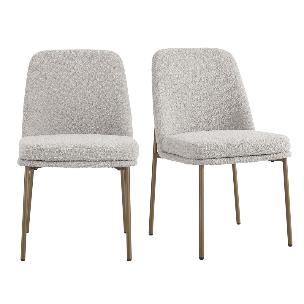 Dusklia - Lily Set of 2 Dining Chairs - Taupe Boucle
