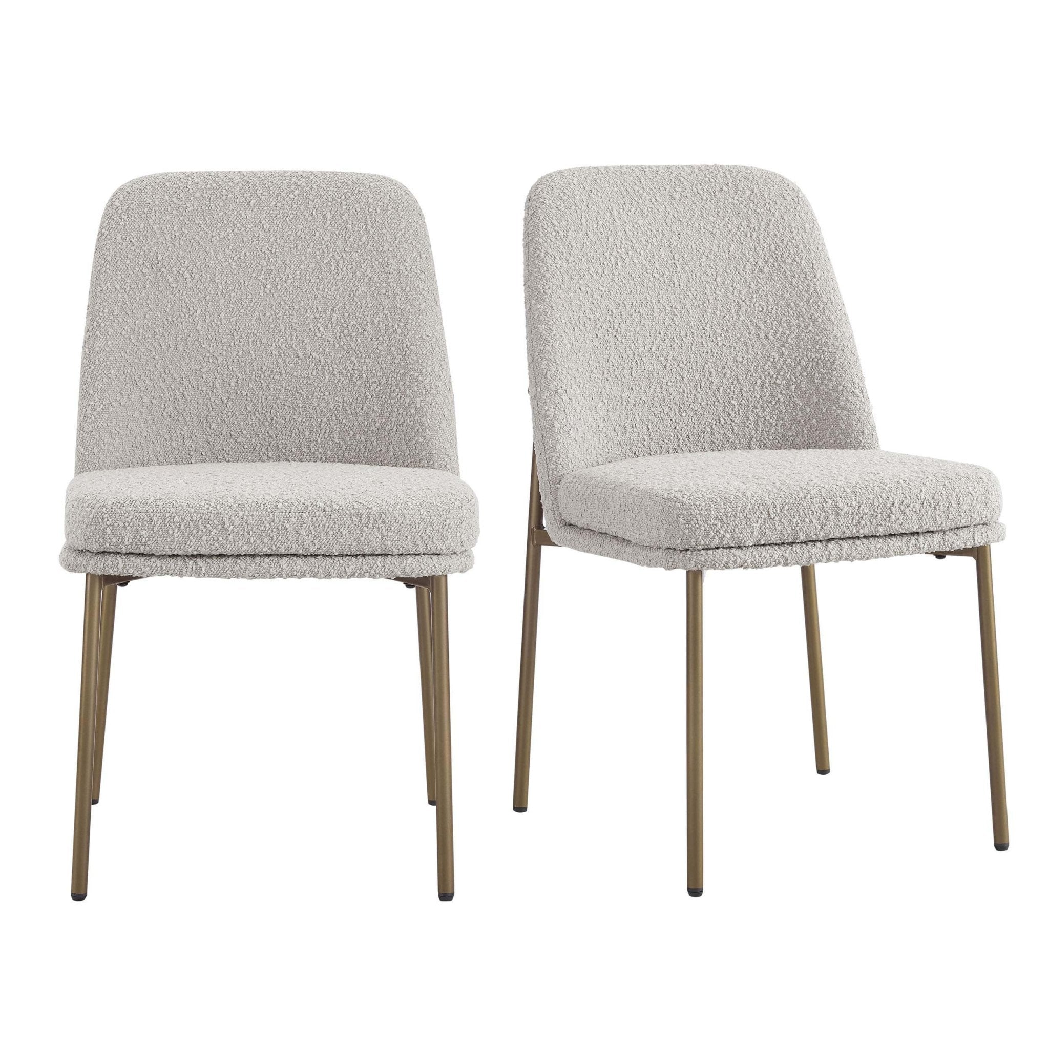 Dusklia - Lily Set of 2 Dining Chairs - Taupe Boucle