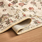 Dusklia - Lily Traditional Floral Rug - Natural/ Multi