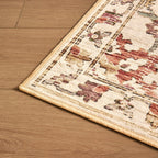 Dusklia - Lily Traditional Floral Rug - Natural/ Multi