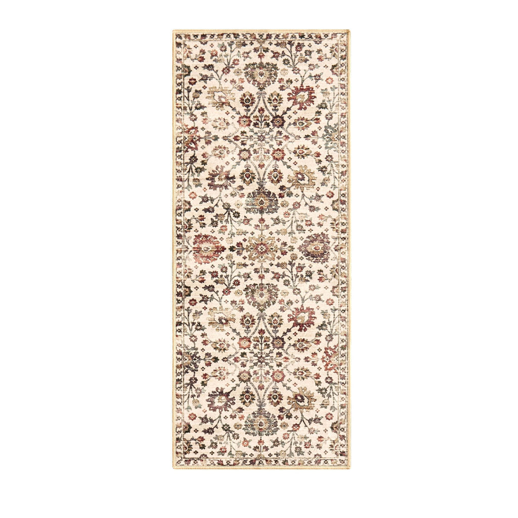 Dusklia - Lily Traditional Floral Runner 60x150cm - Natural/ Multi