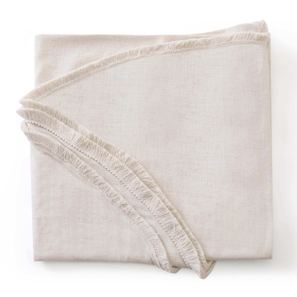 Dusklia - Linen Blend Round Tablecloth - Sand
