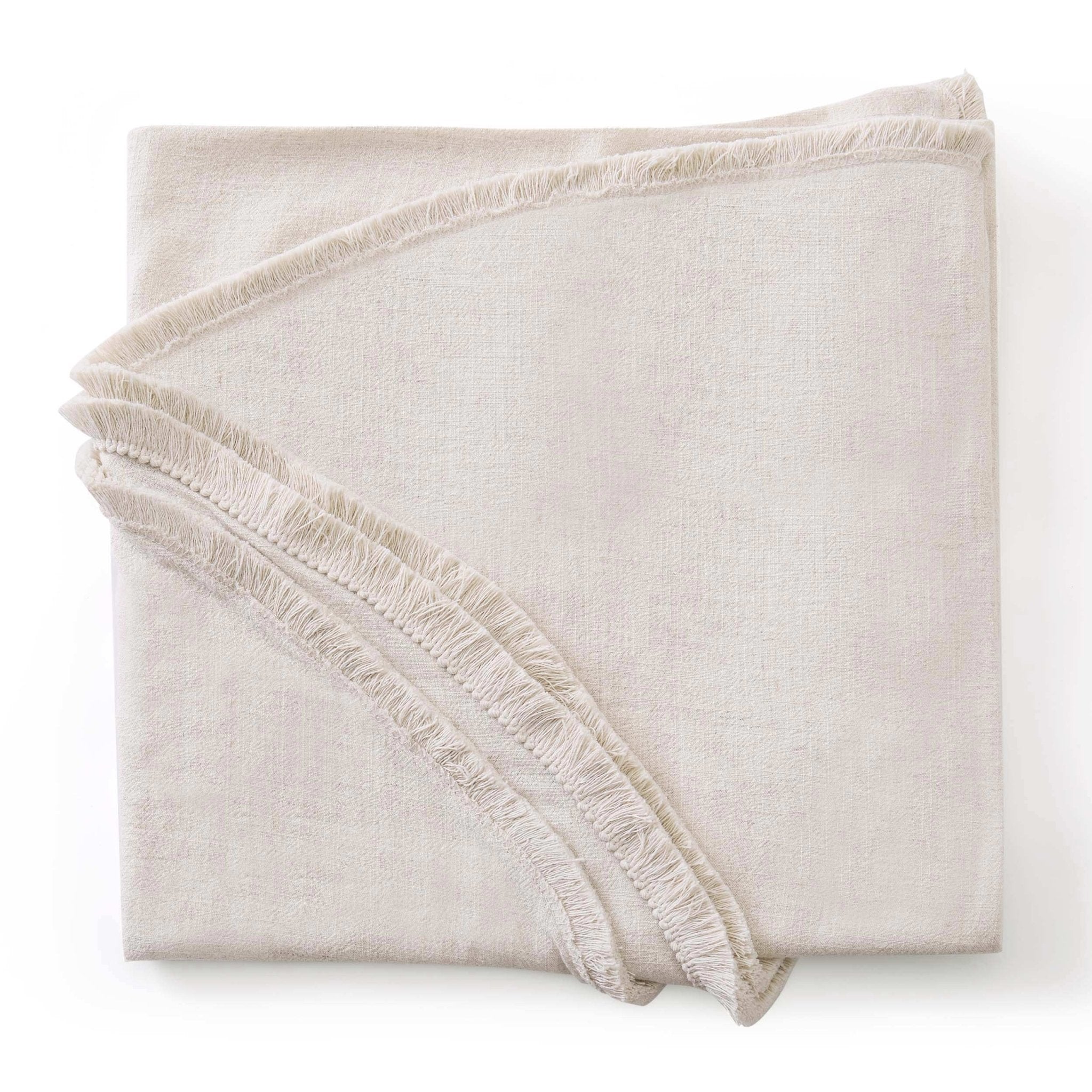 Dusklia - Linen Blend Round Tablecloth - Sand