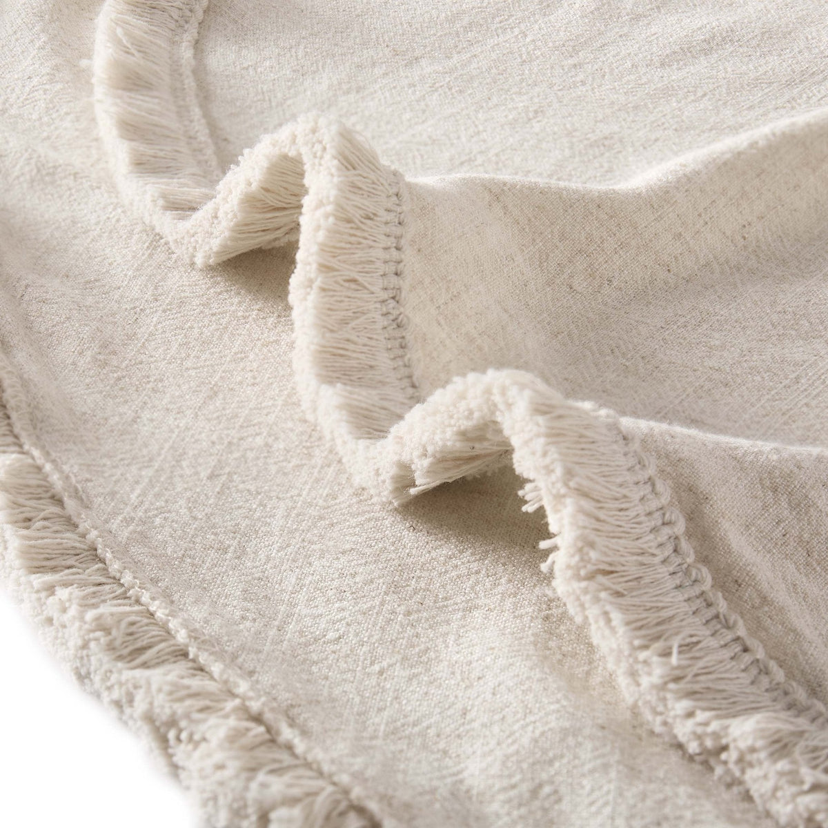 Dusklia - Linen Blend Round Tablecloth - Sand