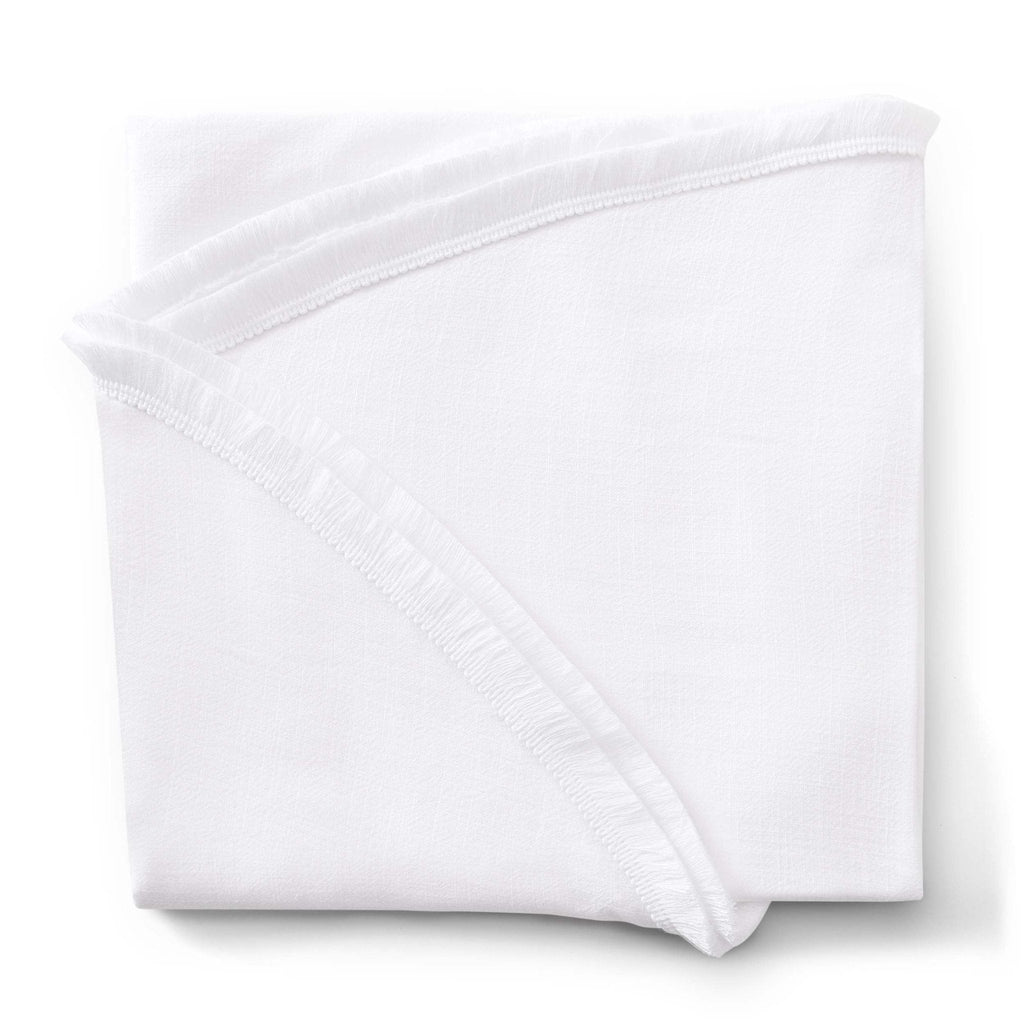Dusklia - Linen Blend Round Tablecloth - White