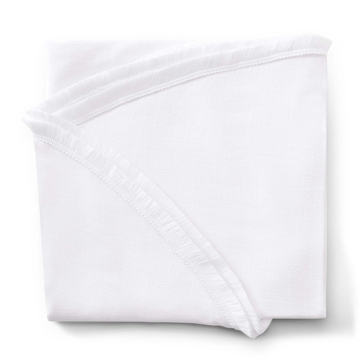 Dusklia - Linen Blend Round Tablecloth - White