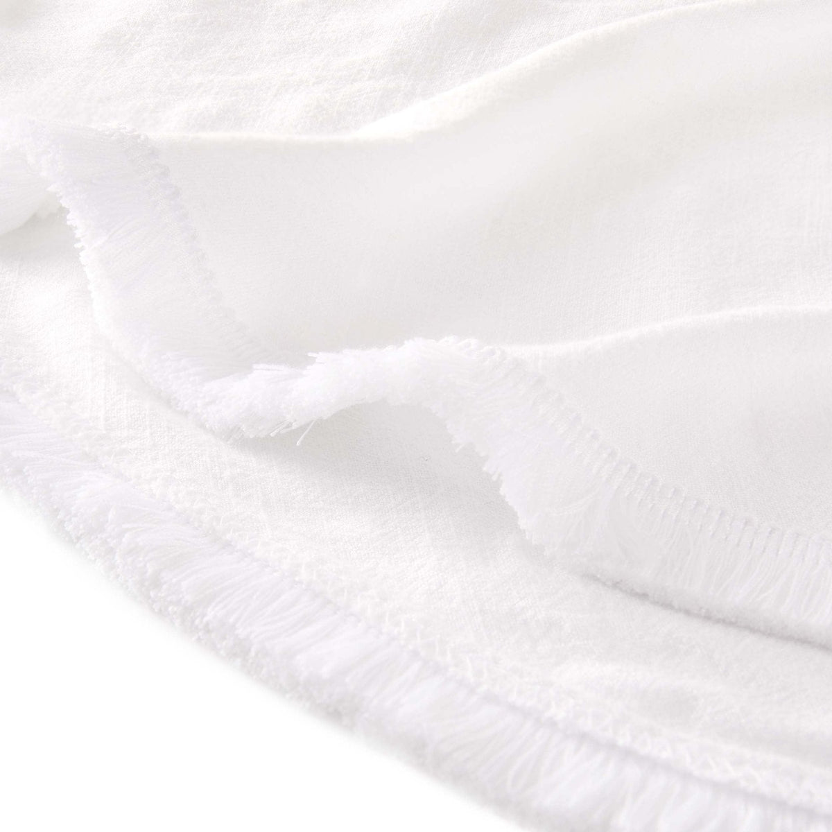 Dusklia - Linen Blend Round Tablecloth - White