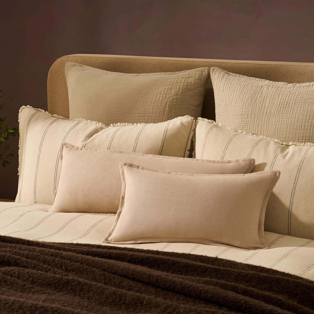 Dusklia - Linen Blend Cushion Cover - Natural